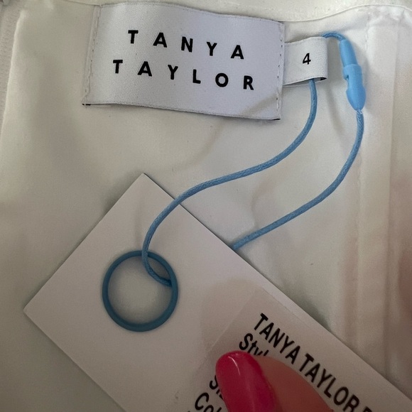 NWT Tanya Taylor Women’s Josette Puff Sleeve Mini Dress in White in size 4 - Picture 10 of 13